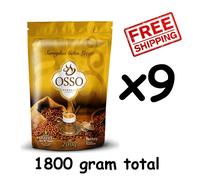 Confezione da 9 x OSSO caffè turco ottomano macinato tostato 1800 grammi - 63...