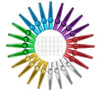 Confezione da 96 Kazoo Nel Metallo con 96 Diaframmi per Flauto Kazoo 6 Colo5880