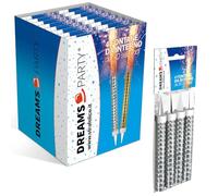 Confezione da 96 pezzi Candela Luminosa STANDARD carta ARGENTO - Durata 50 secondi - Fontana Fiaccola da INTERNO - Magic Flambè Cake Fountains - ideale per compleanni, feste, party ecc.