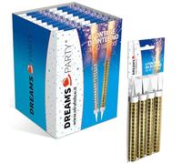 Confezione da 96 pezzi Candela Luminosa STANDARD carta ORO - Durata 50 secondi - Fontana Fiaccola da INTERNO - Magic Flambè Cake Fountains - ideale per compleanni, feste, party ecc.