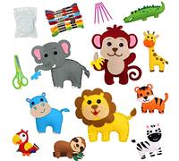 Confezione da Cucito in Feltro per Bambini Kit da cucito per imparare a cucire bambini Artigianato e Cucire Set per Bambini Educativi Principianti Cucito Peluche Ripiene Ornamenti, Set di 10