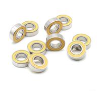 Confezione da dieci cuscinetti a sfera ABEC 5, design in acciaio inox, dimensioni 6700 (10 x 15 x 4 mm) per prestazioni costanti (10 x 5 x 4 mm)