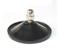 Confezione da dieci viti a testa zigrinata M6 con grandi ventose e cuscinetti in gomma in plastica per fissare saldamente su superfici lisce come vetro e pareti (nero)