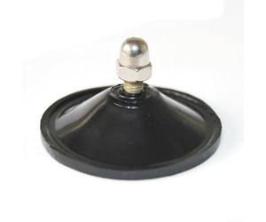 Confezione da dieci viti a testa zigrinata M6 con grandi ventose e cuscinetti in gomma in plastica per fissare saldamente su superfici lisce come vetro e pareti (nero)