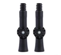 Confezione da due aste di prolunga con adattatore angolare con giunto rotante telescopico per mocio, lunghezza regolabile a 360 gradi, testa girevole in ABS nero, 135 x 3 cm (1)