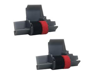 "Confezione da due" Casio HR-100TM e HR-150TM Calcolatrice Rullo, Nero e Rosso, Compatibile