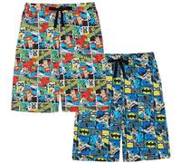 Confezione da due Pantaloncini da Salotto da Uomo - Batman, The Flash, Green Lantern e Superman - 100% Cotone - XXL