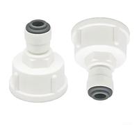 Confezione da due raccordi diritti per acqua RO filettatura femmina 14 34 raccordi per tubi flessibili adatti per osmosi inversa e sistemi di filtraggio dell'acqua