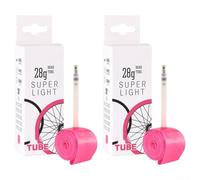 Confezione da due tubi ultraleggeri per bici da strada, dimensioni 700 x 1832 C, progettati per valvole Presta (PV45 mm)