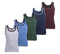 Confezione da MT® Canotta da uomo melange colori - uomo Canottiere Intime ascella camicie Sport camicie in confezione da 5 colori