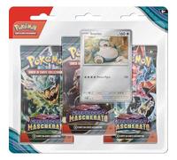 Confezione da tre buste di espansione con Snorlax dell’espansione Scarlatto e Violetto - Crepuscolo Mascherato del GCC Pokémon (tre buste e una carta promozionale olografica), edizione in italiano