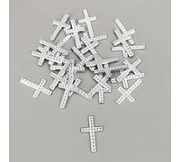 Confezione di 10 coriandoli a forma di pesce di Gesù, Ichthys, croce di pesce cristo, perline per piccioni del Santo Graal, per battesimo, prima comunione, baby shower (croce S)