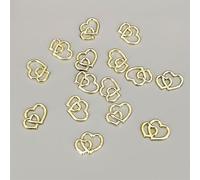 Confezione di 10 coriandoli a forma di pesce di Gesù, Ichthys, croce di pesce cristo, perline per piccioni del Santo Graal, per battesimo, prima comunione, baby shower (cuori-G)