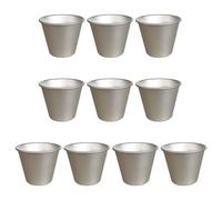 Confezione di 10 Non Bastone Torta Occidentale Tazza di budino in metallo Stampi in alluminio Torta d'uovo Pratica Cucina