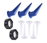 Confezione di 10 ugelli di aspirazione salsiccia Set Con Tappi di Plastica E Coni Di Plastica Suggerimenti Non Facile Danno Per Lavori Di Precisione Tappi Da Dessel Antiruggine