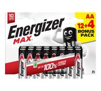 Confezione di 12 batterie +4 offerte Energizer Max AA