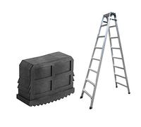 Confezione di 2 piedini per scala universali in gomma, Piedini di Ricambio per Scala, Piedino Per Scala Multiuso, Nero