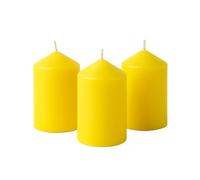 Confezione di 3 candele cilindriche alla citronella 40 ore Ø 5,5 cm Altezza 12 cm Lunga Durata per esterno giardino terrazzo