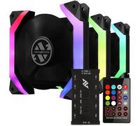 Confezione di 3 ventole A-RGB ABKONCORE Spider Spectrum Sync da 120 mm per case PC - Nouvo