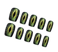 Confezione Di 30 Pressa Su Unghie Con Diavolo Succhiare E Schimmers Design Breve Forma Quadrata Lucida Unghie False Per Le Donne Chiodo Breve Leggero