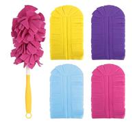 Confezione di 4 ricariche di magneti antipolvere per Swiffer con 1 manico, riutilizzabili, lavabili per Swiffer, per polvere e sporco in case e scuole