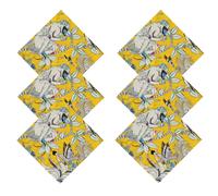 Confezione Di 48 PC Indiano Handmade Stampa 100% Cotone Tovaglioli Giallo Monkey