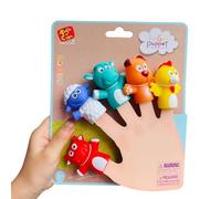 Confezione Di 5 Bambole Dito Animale Di Gomma Per Bambini Bambini Adulti Partito Di Gioco Interattivo Goodie Bag Riempitivi Bambole Educative Per I Neonati