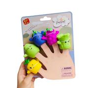 Confezione Di 5 Bambole Dito Animale Di Gomma Per Bambini Bambini Adulti Partito Di Gioco Interattivo Goodie Bag Riempitivi Bambole Educative Per I Neonati