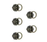 Confezione di 5 Eleganti Teste Di Leone Decorative Maniglia Della Porta Pratici Materiali Lega Robusti Per La Casa Ristrutturazioni Quotidiano Utilizzare Mobili Vintage Hardware
