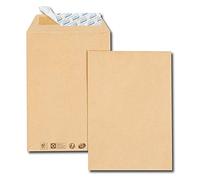Confezione di 50 buste in carta kraft marrone C5 162 x 229 85 g/m2 banda di protezione