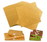 Confezione di 50 rotoli di carta in alluminio dorato, confezione di cioccolato Dubai, 30 × 30 cm, adesivi sigillanti, confezioni di caramelle, possono essere utilizzati per imballaggi, imballaggi