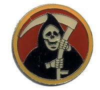 Confezione Di 50 Rotondo Grim Reaper Bike Moto Cappello Spilla da Bavero HP4682