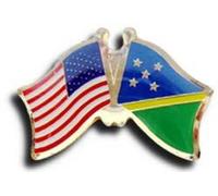 Confezione Di 50 USA Americana Salomone Islands Amicizia Flag Cappello Lapel Pin