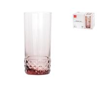 Confezione di 6 bicchieri in vetro modello America ’20 cooler in lilla della