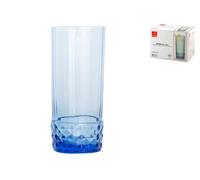 Bicchiere Long Drink Cl 40 Sapphire Blue America' H 15,8 Ø Cm 6,8 Bormioli Rocco Confezione Da 6 - blu vetro 8159216