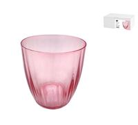 Confezione di 6 bicchieri rosa nel modello Kate Optical della marca Bohemia e di