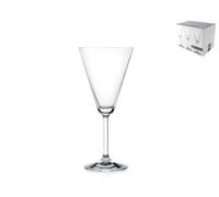 H&H Confezione 6 Vetro Jazz Trasparente Acqua Cl22 Calici Vino, 22 cl