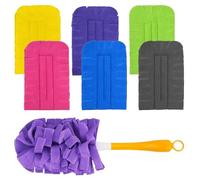 Confezione di 6 ricariche per Swiffer con 1 manico, per Swiffer magnete antipolvere XXL, panni di ricambio compatibili con Swiffer, lavabili per panni Swiffer Duster per polvere e sporco