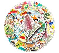 Confezione di adesivi in vinile Australia viaggio punto di riferimento natura estetica decalcomanie impermeabili per laptop bottiglia d'acqua valigia skateboard diario 50 pezzi per adulti