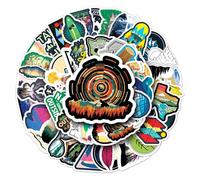 Confezione di adesivi in vinile da viaggio, paesaggio, avventura, estetici, impermeabili, 50 pezzi, per laptop, bottiglia d'acqua, valigia, skateboard, diario per adulti