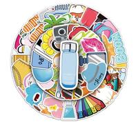 Confezione di adesivi in vinile vsco estetici da viaggio pastello impermeabili decalcomanie 50 pezzi per laptop bottiglia d'acqua valigia skateboard diario per ragazze