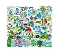 Confezione di Adesivi per la Natura, Decalcomanie ecologiche e Resistenti al Sole per la Giornata della Terra, Materiale Scolastico per Studenti, per Skateboard, Notebook, scrivanie, Tazze d'Acqua,