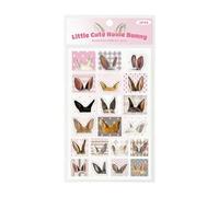 Confezione di adesivi per orecchie animali in formato PET, tipo 4 | Decorazione pastello per scrapbooking, biglietti, quaderni, confezioni regalo e collage