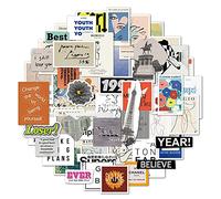 Confezione di adesivi pop art francesi 55 pezzi decalcomanie in vinile impermeabili per bottiglie d'acqua, computer portatili, auto, skateboard, decorazioni per caverne da uomo