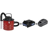 Confezione di aspirapolvere per cenere, batteria da 1,5 Ah e caricabatterie