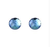confezione di cabochon rotondi in vetro con retro piatto da 6/8/10/12/14/16/18/20 mm, cabochon in C multicolore, cammeo per la creazione di gioielli con pendenti fai da te - blu - 14,0 mm, 50 pezzi
