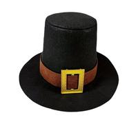 Confezione di cappelli da pellegrino: cappelli regolabili per il Ringraziamento, costume nero, cappello classico, con fibbia puritana, cappello tradizionale da colono, 3 abiti vintage