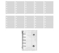 Confezione Di Carta A Fogli Sciolti Con Copertina In PVC Trasparente 5 Anelli - Fogli per Quaderno Ad Anelli 10 | Collezione Artigianato Per Viaggio Strada Auto Aereo Scrapbooking Arte