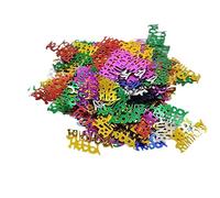 Confezione di decorazioni per feste, 15 g, glitterate, oro rosa, argento, numero 18, 30, 40, 50, 60, cospargere, coriandoli per cerimonia nuziale, festa anniversario (C05-multicolore, 2 sacchetti)