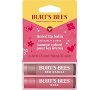 Confezione di due balsami labbra colorati Burt's Bees, Rosa e Dalia rossa